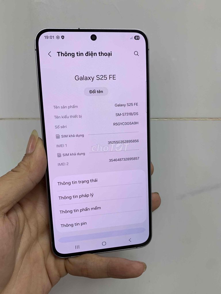 Samsung Galaxy S25 FE 8GB/256GB Xám. Mua bán Điện thoại tại Thành phố Tân An Long An được đăng bởi lê văn thái hình 1
