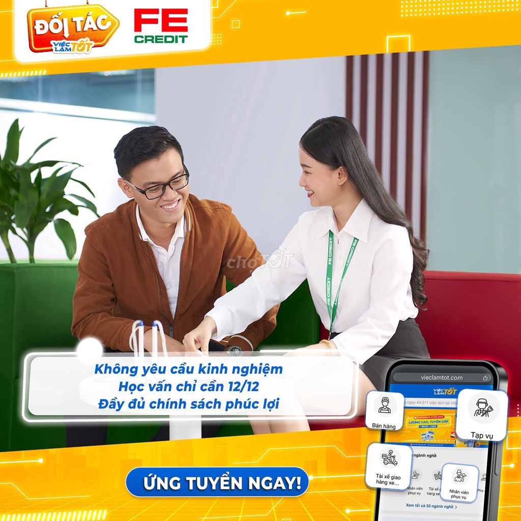 Kiên Giang - Nhân viên nhắc phí quá hạn tại nhà. Việc làm Chăm sóc khách hàng tại Thành phố Rạch Giá Kiên Giang được đăng bởi PHÒNG NHÂN SỰ TUYỂN DỤNG FE CREDIT hình 3
