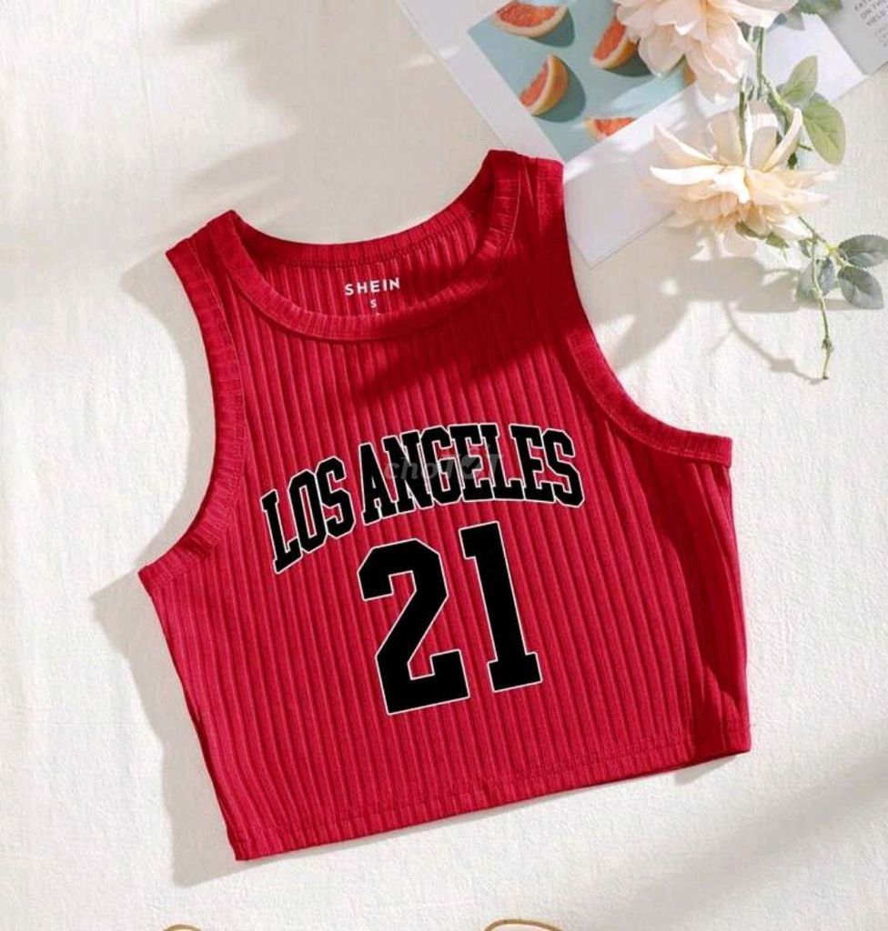 Áo crop top Nữ Gân đan Đỏ chữ. Mua bán Quần áo tại Huyện Nhà Bè Tp Hồ Chí Minh được đăng bởi Lương Gia Linh  hình 1