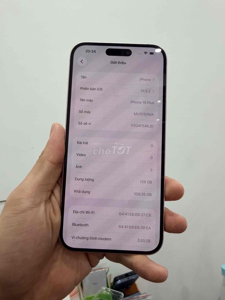 Apple iPhone 15 Plus 128GB Hồng Việt Nam zin đẹp. Mua bán Điện thoại tại Quận Cầu Giấy Hà Nội được đăng bởi TicoSmartphone hình 1