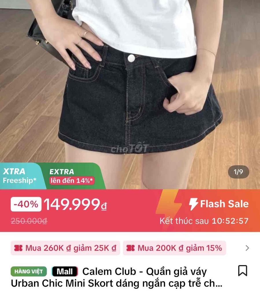 Quần giả váy Calem Club Jean Nữ. Mua bán Quần áo tại Quận Đống Đa Hà Nội được đăng bởi Beomgyu Choi hình 1