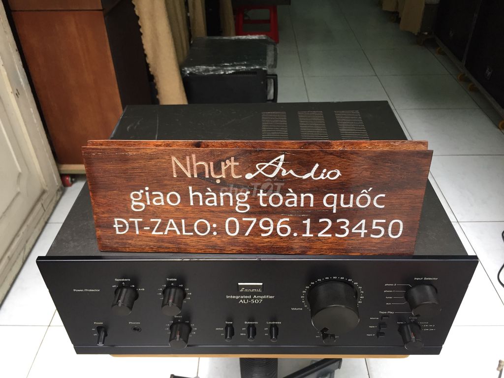 0762027829 - Ampli SANSUI AU-507 chạy 4 sò sắt mới 95% zin 100%