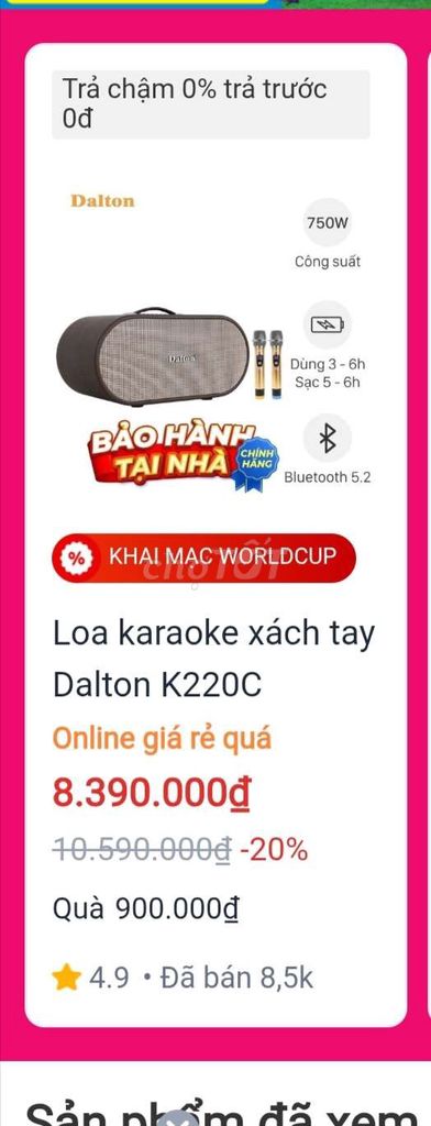 Loa karaoke Dalton 220C Đen đã sử dụng. Mua bán Tivi, Âm thanh tại Huyện Krông Năng Đắk Lắk được đăng bởi Tien Tran hình 1
