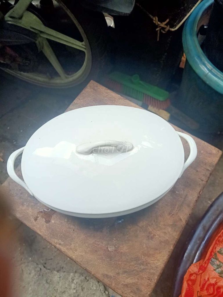 Nồi sứ Trắng 7x17x25 cm . Mua bán Dụng cụ nhà bếp tại Quận 12 Tp Hồ Chí Minh được đăng bởi Bé  hình 1