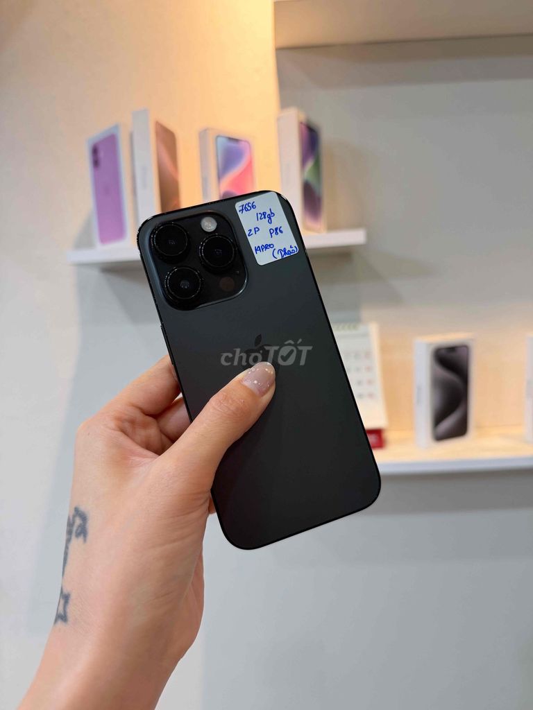 14 Pro 128Gb Đen Khay Sim zin full. Mua bán Điện thoại tại Quận Thanh Xuân Hà Nội được đăng bởi T Mobile  hình 1