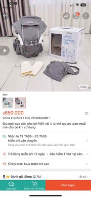 Địu cho bé. Mua bán Mẹ và bé tại Huyện Hóc Môn Tp Hồ Chí Minh được đăng bởi nguyễn thu nguyệt