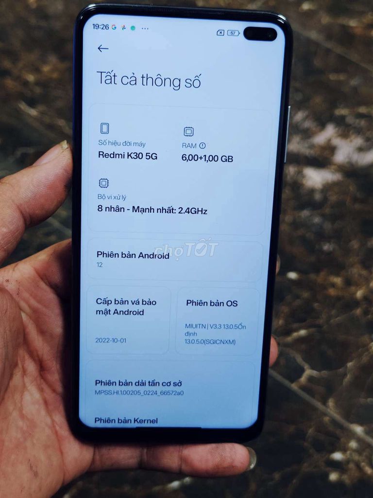 Xiaomi Redmi K30 5G 64GB Xám. Mua bán Điện thoại tại Quận Nam Từ Liêm Hà Nội được đăng bởi Hoàng Đông hình 1