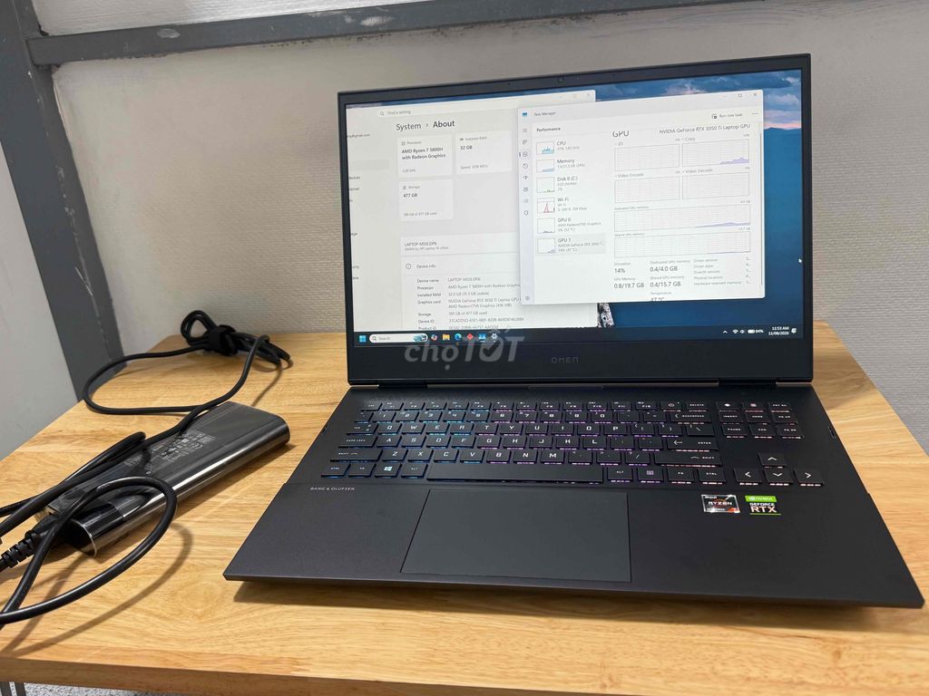 HP OMEN 16 Ryzen 7 32GB RTX 3050 Ti 16.1 inch. Mua bán Laptop tại Thành phố Huế Thừa Thiên Huế được đăng bởi Quỳnh Trang hình 1