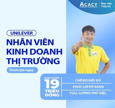 Unilever tuyển sale kênh tạp hóa tại Thọ Xuân