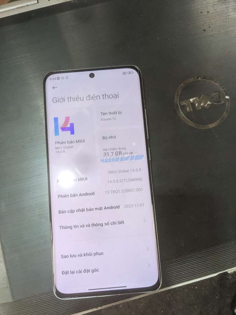 Xiaomi 12 256G zin mới 99% full tính năng. Mua bán Điện thoại tại Quận 12 Tp Hồ Chí Minh được đăng bởi ĐT VERY TỐT bh đổi trả 1th thêm 200k hình 1