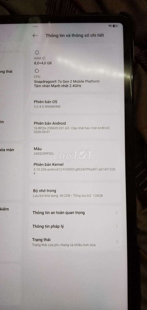 Xiaomi Redmi Pad Pro 12.1 inch 8GB/128GB. Mua bán Máy tính bảng tại Huyện Hồng Ngự Đồng Tháp được đăng bởi Loc Nguyen hình 1