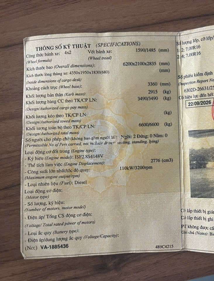 Bán gấp Thaco 3.4 tấn đời 2021 thùng bạt 4m4. Mua bán Xe tải, xe ben tại Thành phố Thuận An Bình Dương được đăng bởi Hồ Xe Tải hình 12