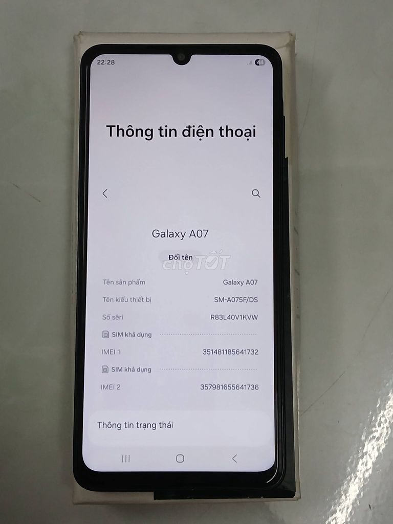 Samsung A07 4GB 128GB Xanh. Mua bán Điện thoại tại Quận Tân Bình Tp Hồ Chí Minh được đăng bởi Hội Đồ Điện Tử hình 1