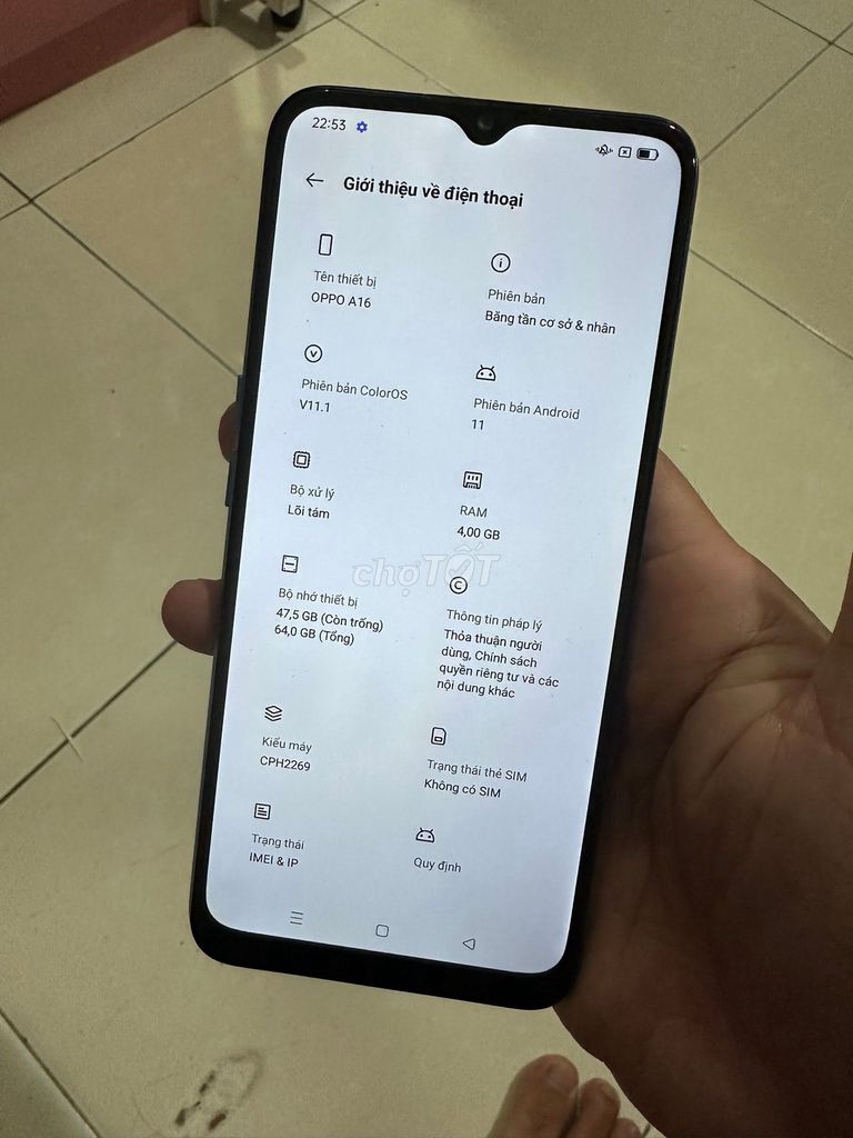 Oppo A16 4GB/64GB Xanh. Mua bán Điện thoại tại Quận 1 Tp Hồ Chí Minh được đăng bởi Hội Đồ Điện Tử hình 1