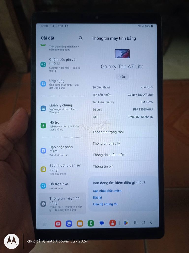 Samsung Tab A7 Lite 3GB/32GB Xám. Mua bán Máy tính bảng tại Quận 1 Tp Hồ Chí Minh được đăng bởi Hội Đồ Điện Tử hình 1