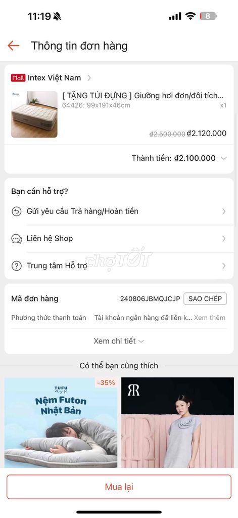 nệm hơi đã qua sử dụng mua chính hãng shopee