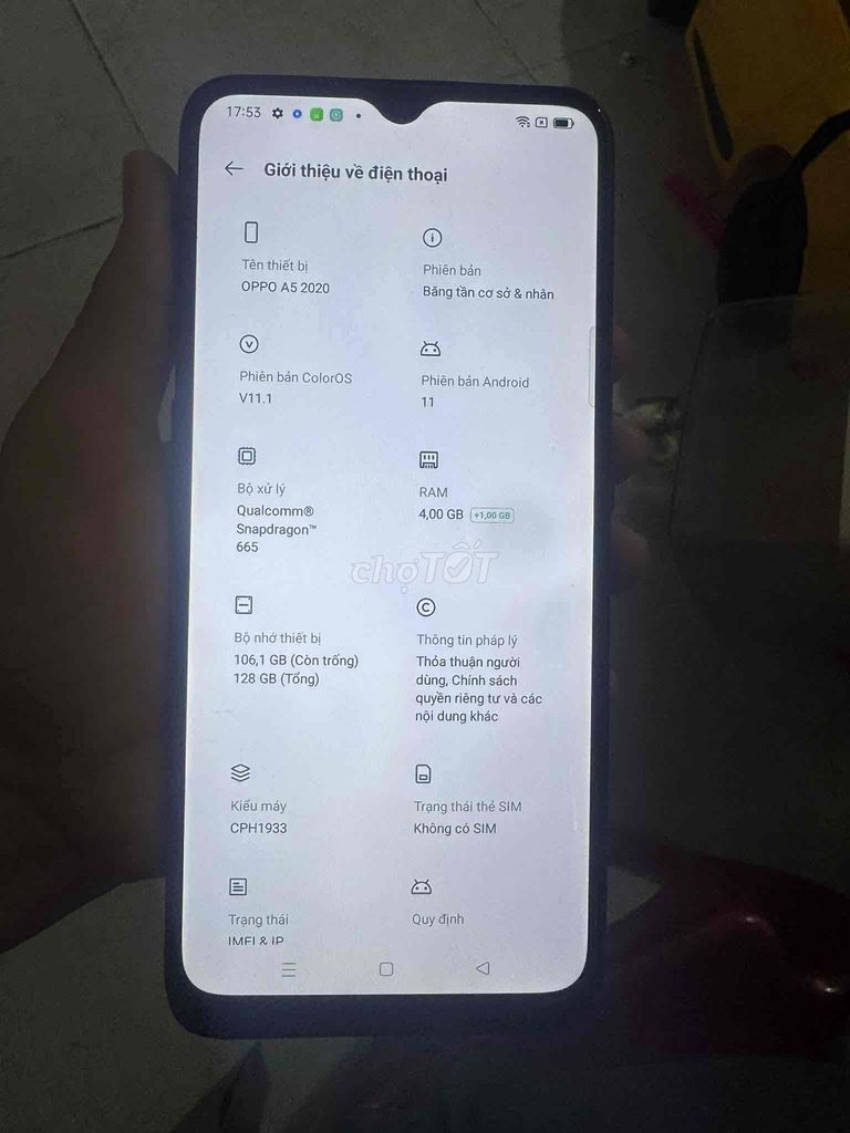 oppo a5 2020 ram 4/128g. Mua bán Điện thoại tại Quận Bình Tân Tp Hồ Chí Minh được đăng bởi Tuấn hình 1