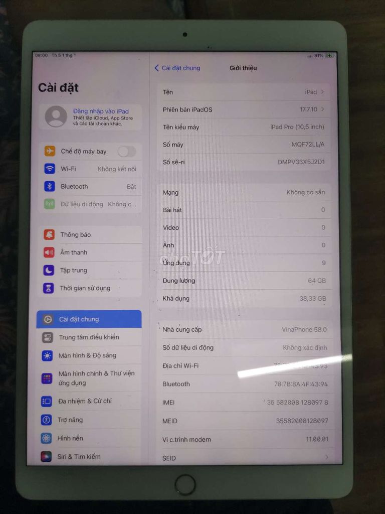 Bán xác  iPad Pro 10.5. Mua bán Máy tính bảng tại Thành phố Qui Nhơn Bình Định được đăng bởi Sybenz  hình 1