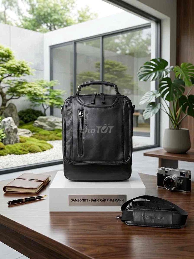 Túi xách Samsonite Da Đen 21x25x7. Mua bán Túi xách tại Huyện Nhà Bè Tp Hồ Chí Minh được đăng bởi túi xách nam nữ đồ si da thật hình 1