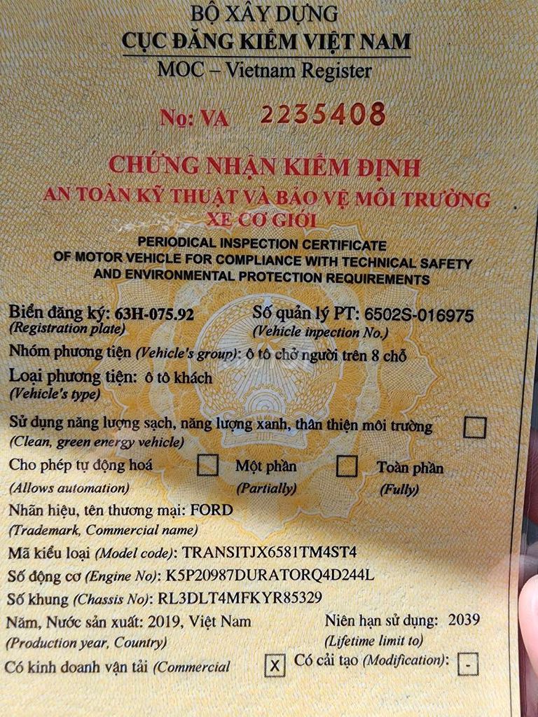 Ford transit màu bạc 2019 Standard MID - 140000 km. Mua bán Ô tô tại Thành phố Cao Lãnh Đồng Tháp được đăng bởi Thái nam Đồng hình 4