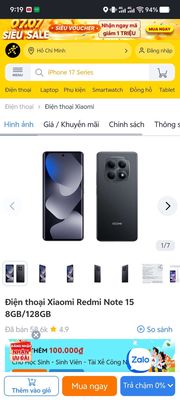 Xiaomi Redmi Note 15 8GB/128GB Đen