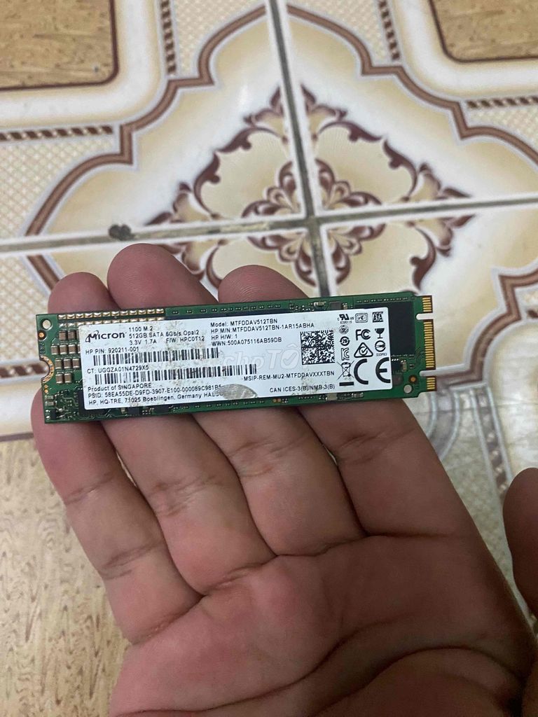 Ổ cứng SSD M2 Sata Micron 512GB Win 10 có Bảo Hanh. Mua bán Linh kiện (RAM, Card...) tại Quận 7 Tp Hồ Chí Minh được đăng bởi Jack Nguyễn hình 1