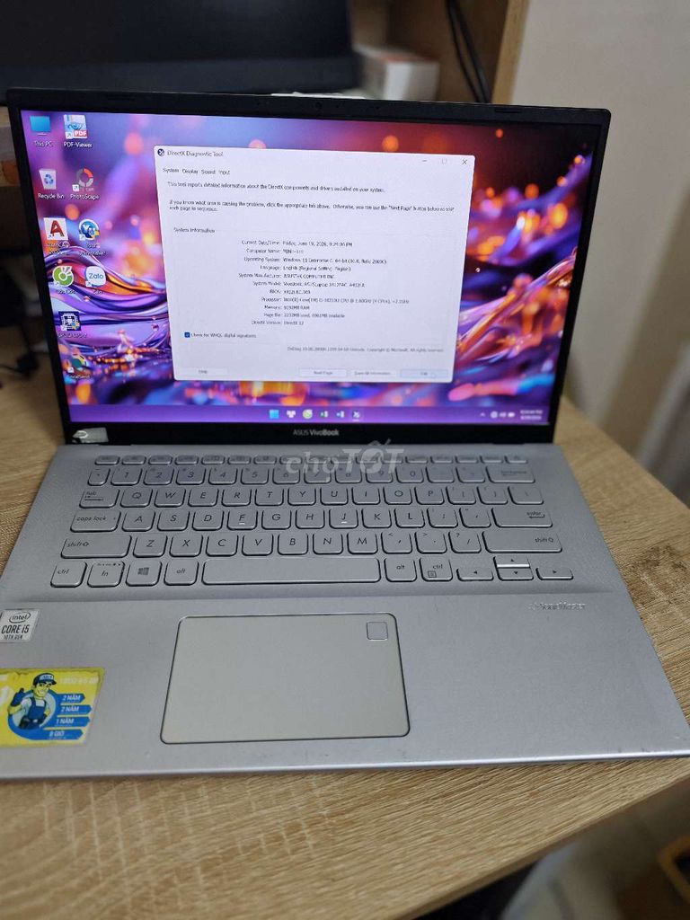 Asus Vivobook i5 10th Gen 8GB/128GB Bạc. Mua bán Laptop tại Quận Tân Phú Tp Hồ Chí Minh được đăng bởi Đồ cũ thanh lý hình 1