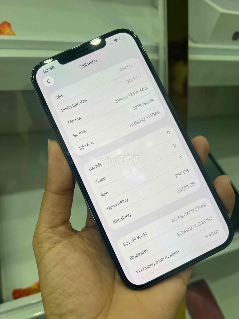iPhone 12 Pro Max 256GB Xanh 99% mới. Mua bán Điện thoại tại Thành phố Trà Vinh Trà Vinh được đăng bởi LUÂN NGUYỄN MOBILE hình 1