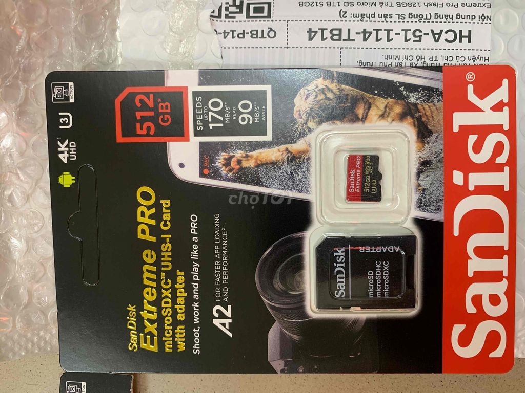 thẻ micro sd sandisk extreme pro 512gb new 199kkk