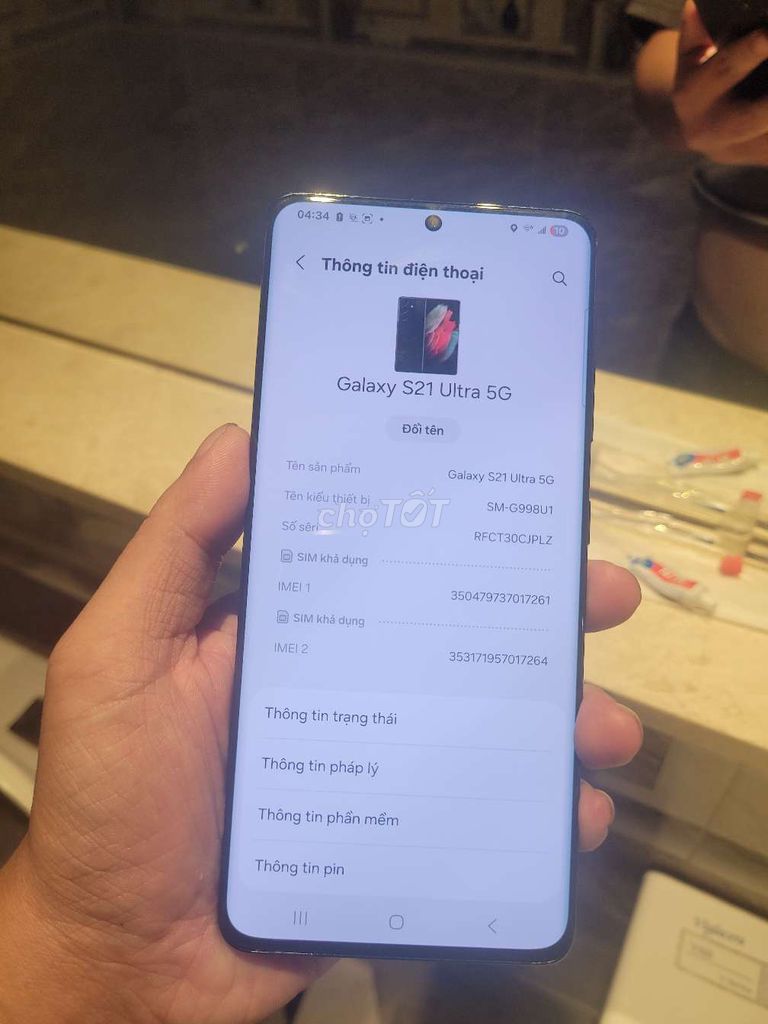 Samsung Galaxy S21 Ultra 5G Đen. Mua bán Điện thoại tại Quận Gò Vấp Tp Hồ Chí Minh được đăng bởi A Lex hình 1