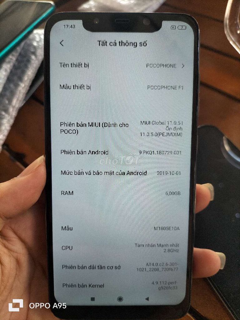 Poco F1 sài ok..ram 6/64..850k