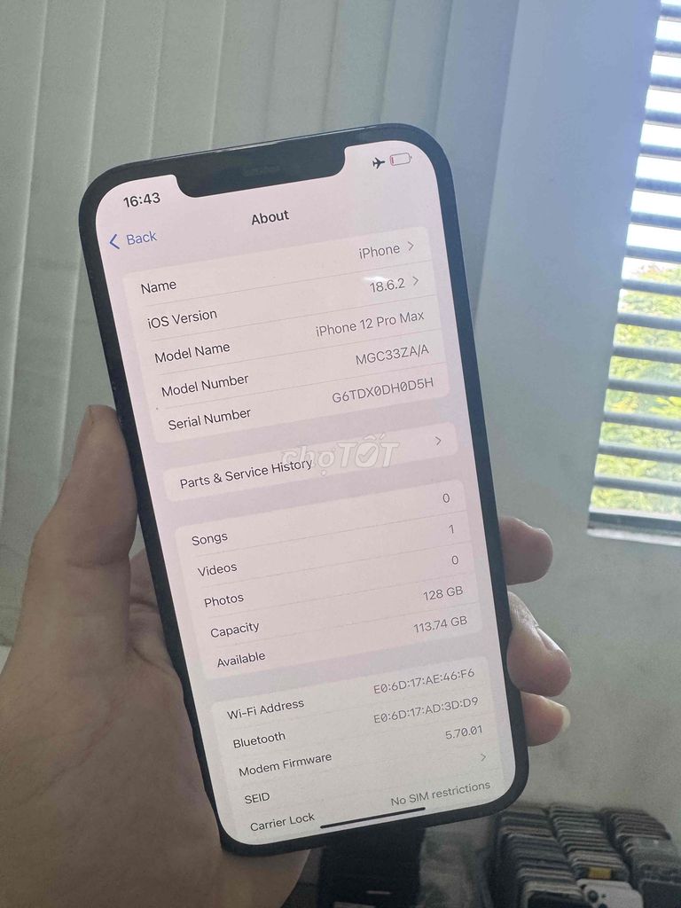 12prm ám nhẹ 128gb. Mua bán Điện thoại tại Quận 12 Tp Hồ Chí Minh được đăng bởi San San Mobile hình 1