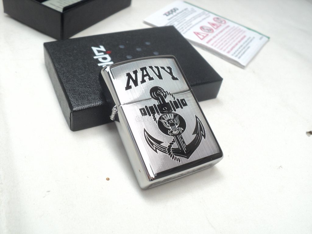 Zippo USA ' Hiếm ' NAVY / Logo HẢI QUÂN NƯỚC MỸ