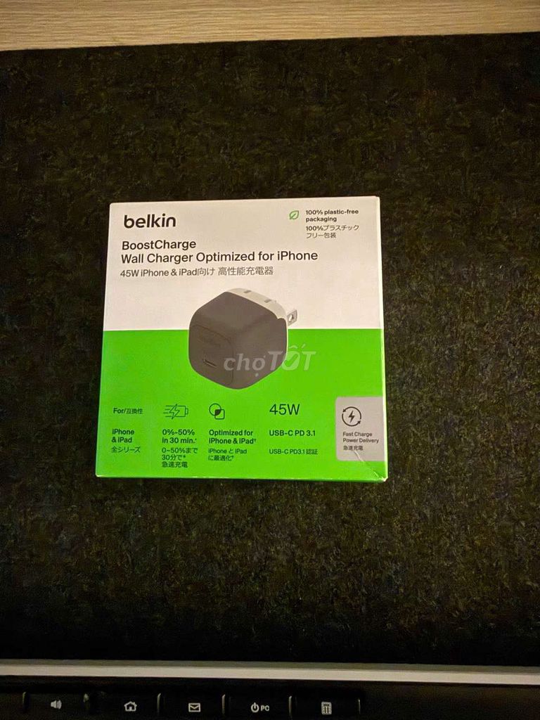 Củ sạc Belkin 45W Xám iPhone/iPad. Mua bán Phụ kiện (Màn hình, Chuột...) tại Thành phố Phan Thiết Bình Thuận được đăng bởi Thien Nguyen hình 1