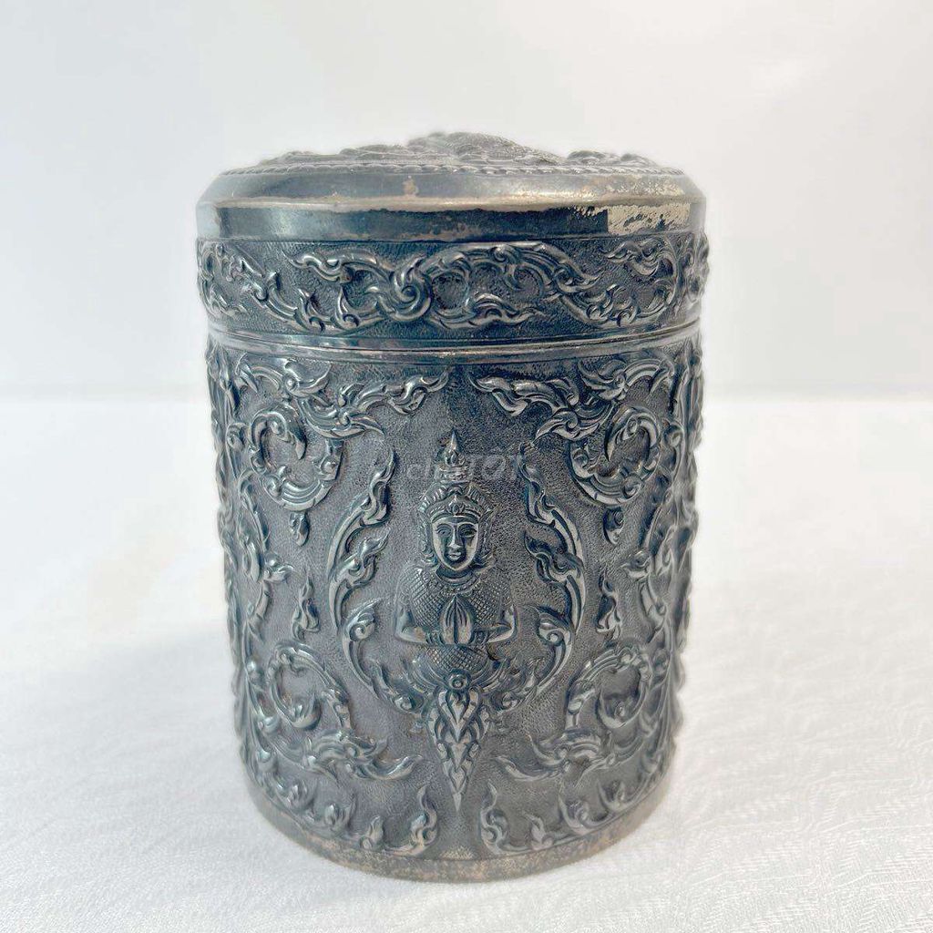 Hộp đựng trà Bạc Sterling Siam trang trí. Mua bán Đồ sưu tầm, đồ cổ tại Huyện Đồng Phú Bình Phước được đăng bởi công văn hình 1