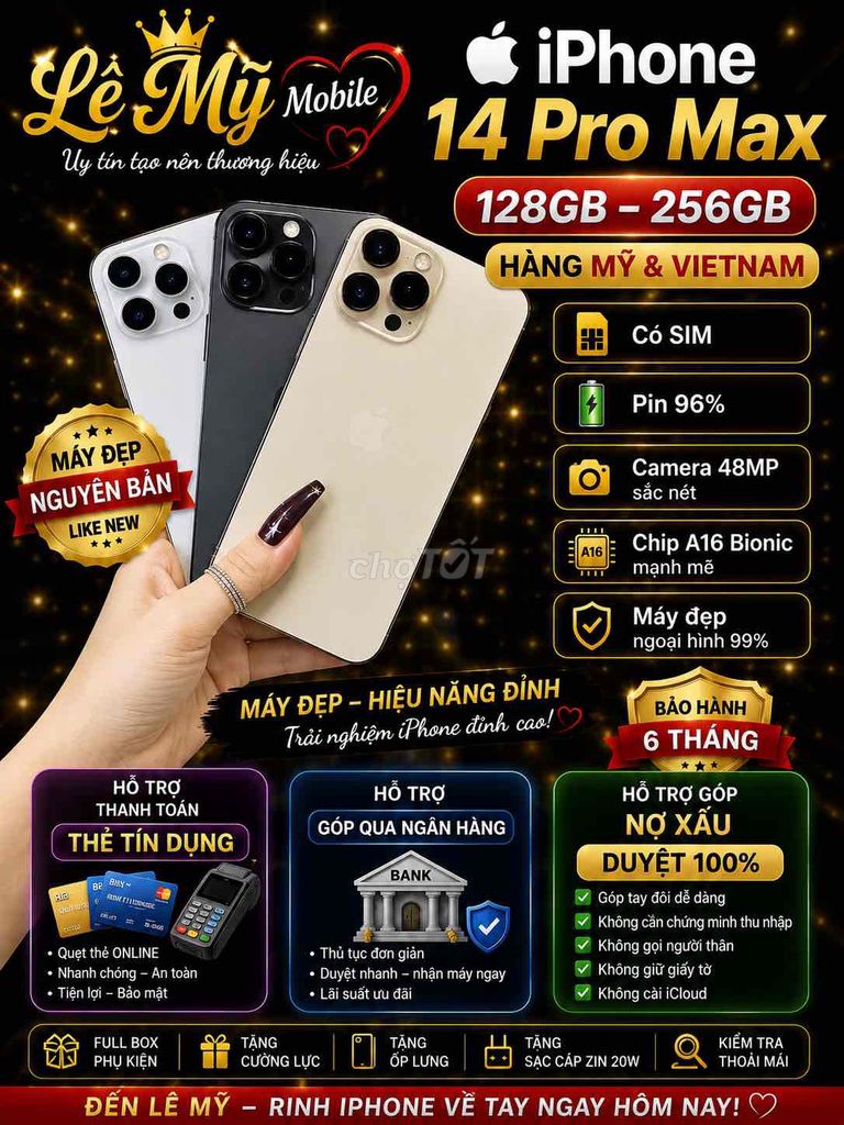 GÓP Tay đôi nợ xấu đưa 6990 nhận 14pmax 128 zinall. Mua bán Điện thoại tại Quận Tân Phú Tp Hồ Chí Minh được đăng bởi LỆ MỸ mobile hình 1