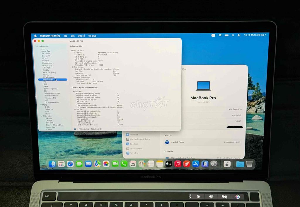 Apple MacBook Pro M2 16GB/256GB Bạc Like New. Mua bán Laptop tại Quận Hà Đông Hà Nội được đăng bởi Duy Quang hình 1