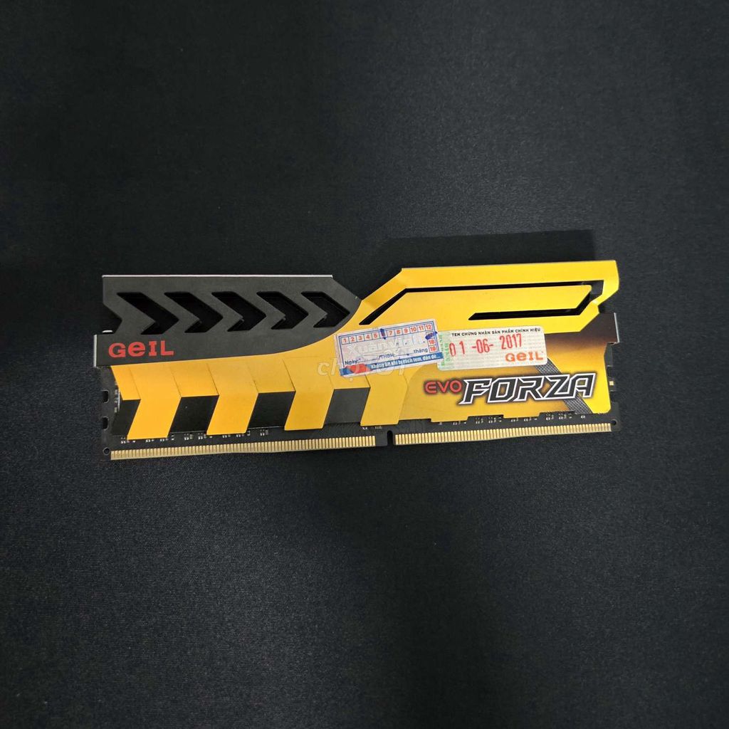 RAM GEIL EVO FORZA 8GB 2400MHz Vàng. Mua bán Linh kiện (RAM, Card...) tại Quận Sơn Trà Đà Nẵng được đăng bởi Nguyen Pham Tung Quan hình 1