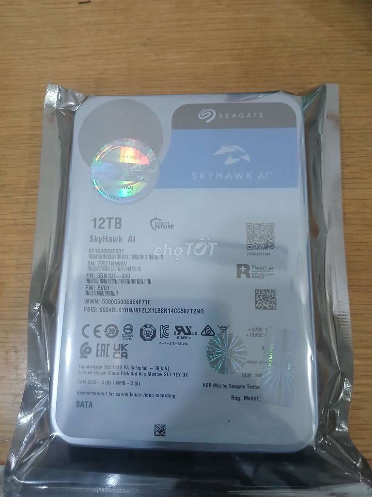 Ổ cứng HDD Seagate SkyHawk AI 12TB. Mua bán Linh kiện (RAM, Card...) tại Huyện Hóc Môn Tp Hồ Chí Minh được đăng bởi Chính hình 1