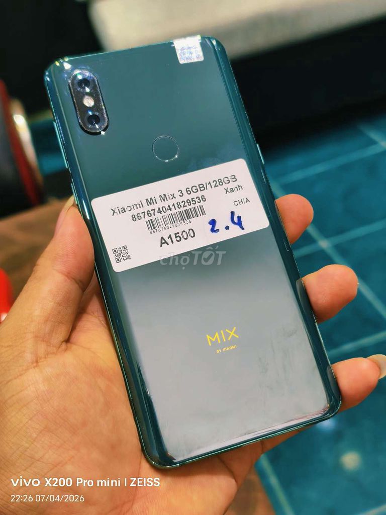 Xiaomi Mi Mix 3 6GB/128GB Xanh. Mua bán Điện thoại tại Quận Tân Bình Tp Hồ Chí Minh được đăng bởi Táo Bán Lổ hình 1
