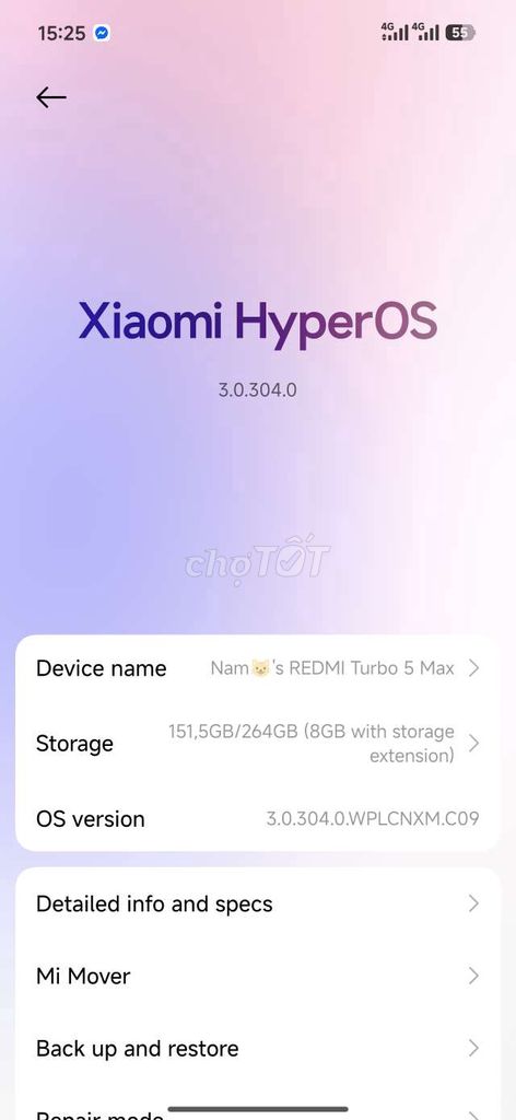 Xiaomi Redmi Turbo 5 Max 12GB/264GB. Mua bán Điện thoại tại Quận Tân Bình Tp Hồ Chí Minh được đăng bởi Nguyễn Nam hình 1