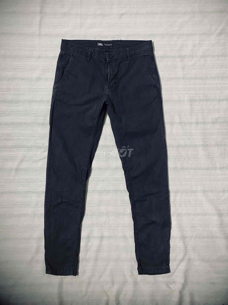Quần kaki Zara Nam Vải co giãn Đen 30. Mua bán Quần áo tại Thành phố Tân An Long An được đăng bởi Shop 3986 hình 1