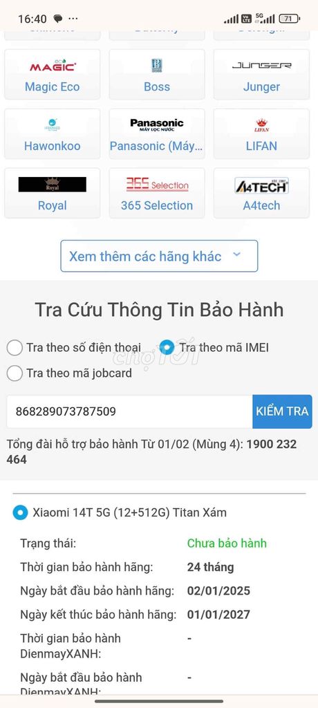 THANH LÝ XIAOMI 14T RAM 12+4/512GB BH 2027 TGDD