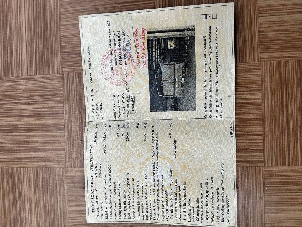 Photon 3,2 tấn mui bạt sx 2008. Mua bán Xe tải, xe ben tại Huyện Đại Lộc Quảng Nam được đăng bởi Khac son  hình 7