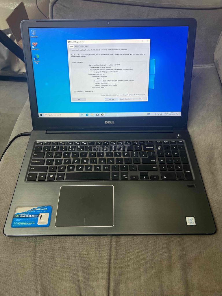Dell Vostro 5568 4GB/SSD 128GB Xanh. Mua bán Laptop tại Quận Đống Đa Hà Nội được đăng bởi HQ Computer hình 1