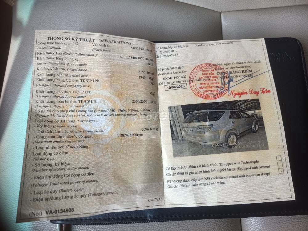 2012 2.7V - 180000 km. Mua bán Ô tô tại Huyện Trảng Bom Đồng Nai được đăng bởi Nguyễn Sơn hình 11