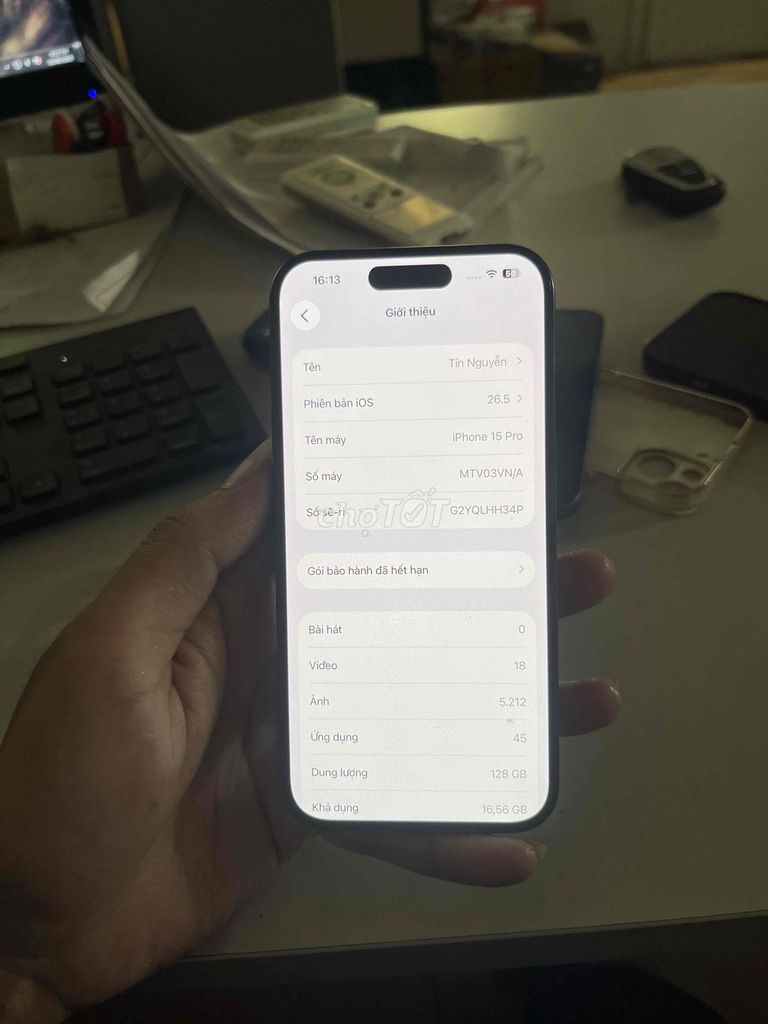 Apple iPhone 15 Pro 128GB Đen. Mua bán Điện thoại tại Huyện Thường Tín Hà Nội được đăng bởi Thương Tín Nguyễn hình 1