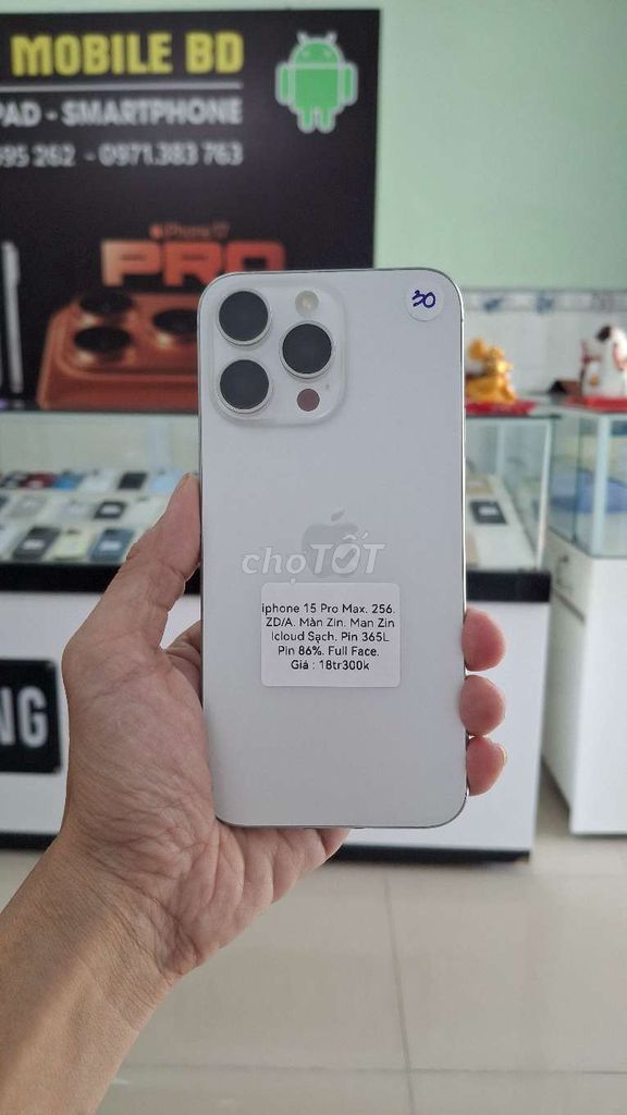 Apple iPhone 15 Pro Max 256GB Trắng. Mua bán Điện thoại tại Thành phố Thủ Dầu Một Bình Dương được đăng bởi TTMobileBD hình 1