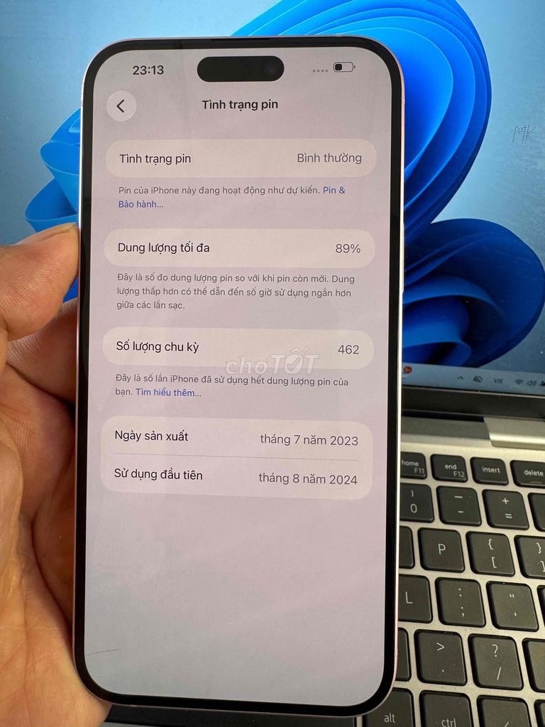 iPhone 15 Plus 128GB Hồng Đã qua sử dụng. Mua bán Điện thoại tại Quận 6 Tp Hồ Chí Minh được đăng bởi QUỐC THIÊN BÁN GÓP 0 ĐỒNG  hình 1