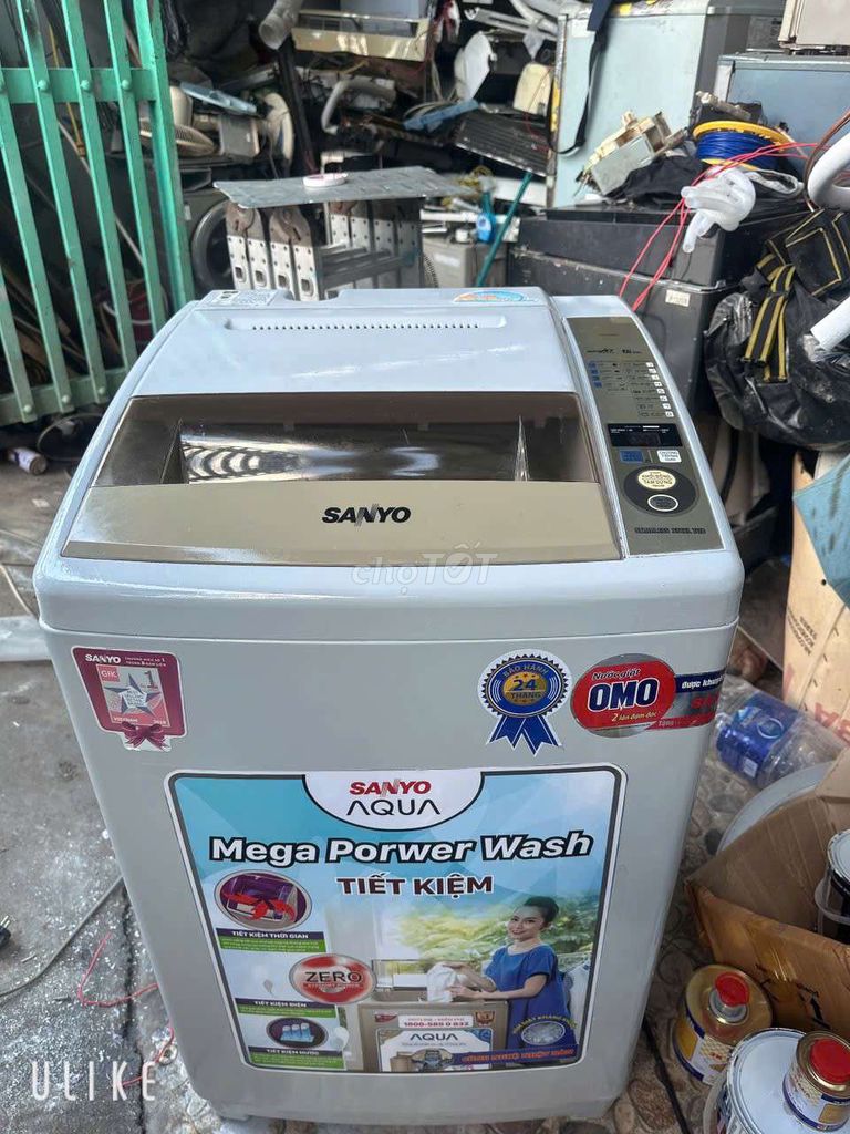 Máy giặt Sanyo 8kg Xám tiết kiệm điện. Mua bán Máy giặt tại Quận Ninh Kiều Cần Thơ được đăng bởi Hữu Nghị Mua Bán Mặt Hàng Điện Lạnh hình 1